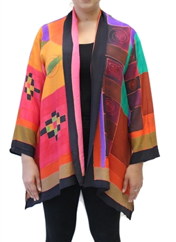 Klee Inspired Silk Jacket