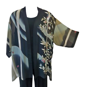 Lucky Birds  Kimono Jacket   Plus Size