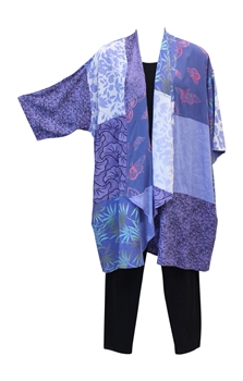 Cascading Patchwork  Kimono Duster Jacket