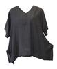 Match Point Black Linen Kimono Tunic