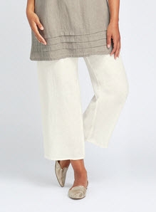 Flax Linen Wide Leg Floods Pant